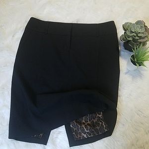 Express studios black pencil skirt. Leopard lined